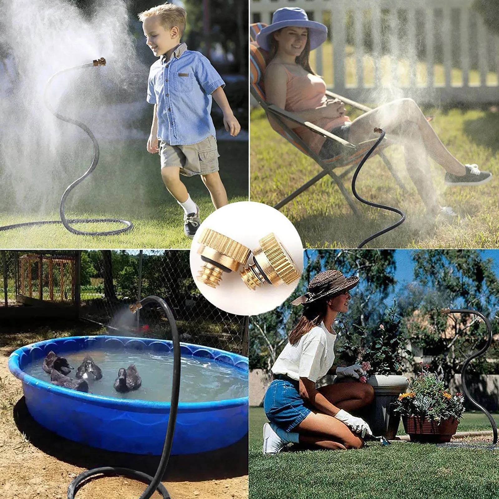 

Portable Sprayer Spray Tube Irrigation Flexible Hose Serpentine Convertible Head Nozzles Water Mist Fogs Sprayer Cooling System