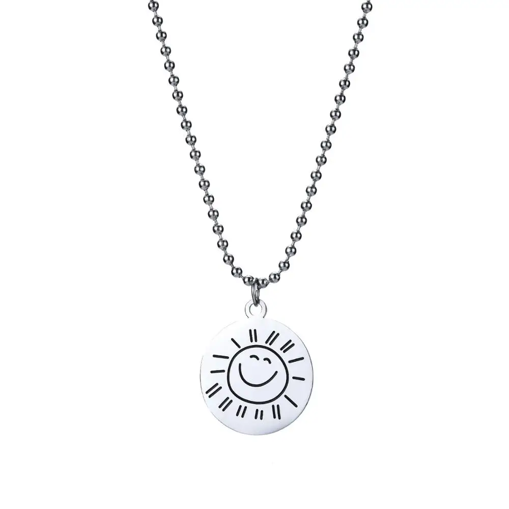 Популярное ожерелье с подвеской Sunshine Smile You Are My Only Lovers Jewelry модная мужская цепочка