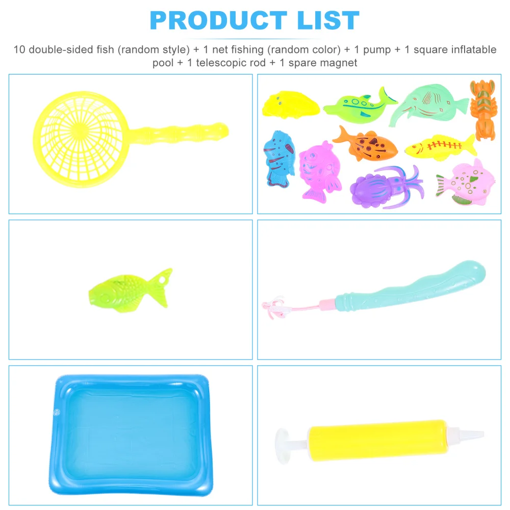 1 Set 15 Uds ni&ntilde;os juguetes juego de pescar juguetes educativos para ni&ntilde;os (colores surtidos)-2