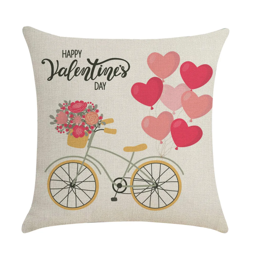 Льняная Наволочка на День святого Валентина 2021 романтичная наволочка с принтом