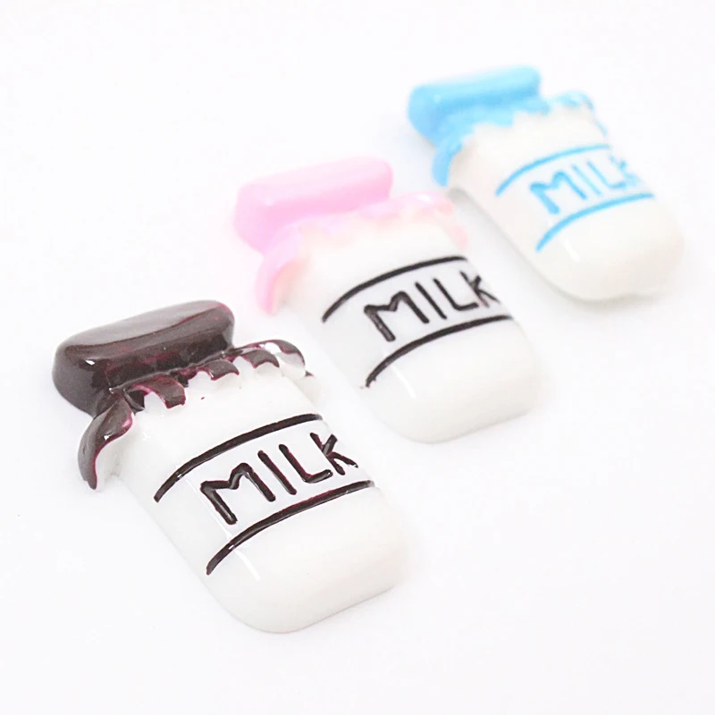 3pcs Milk Bottle Refrigerator Stickers Cartoon Food Painted Resin Magnetic Decoration Home Office | Дом и сад