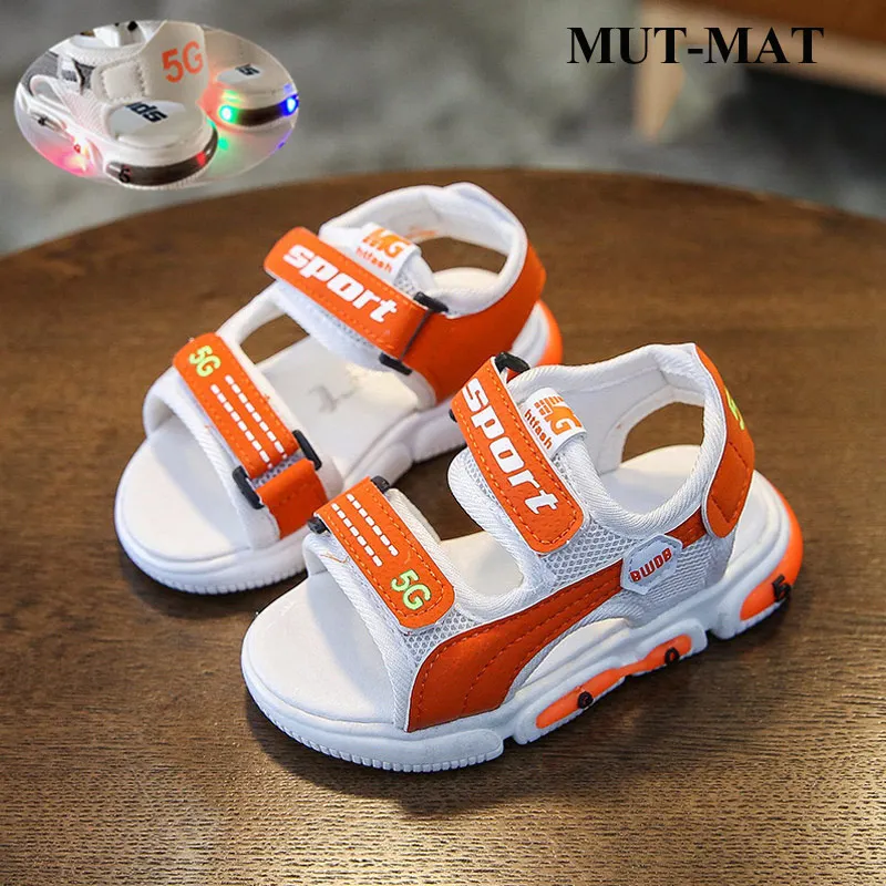 Детская летняя обувь новинка 2021 Детские блестящие сандалии пляжная с мягкой