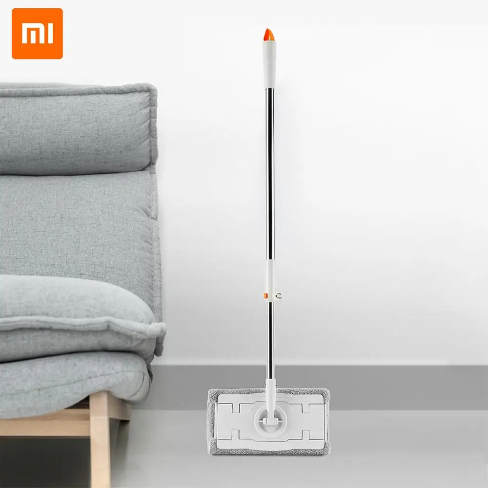 Xiaomi Mijia микроволоконная Швабра для пола заменяемая без ручной стирки плоская
