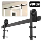 200 см деревенский классический Фотофон новая деревянная дверь скользящая направляющая роликовая Направляющая для одной двери оптом HWC