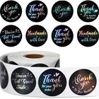 Радужный лазер 11.5 В, спасибо за покупку, наклейки для коммерческого декора, наклейки для выпечки, этикетки-конверты, праздничный Декор