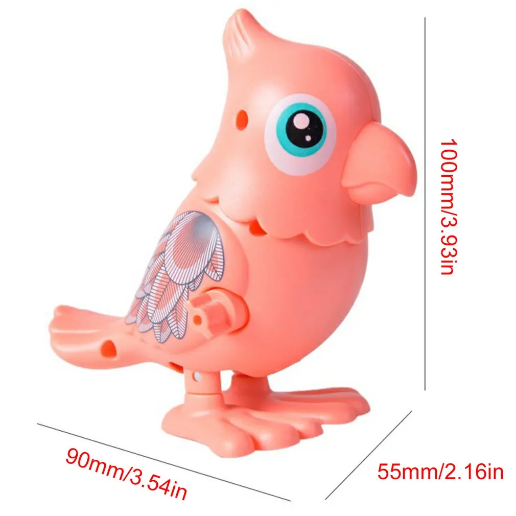 

1pc Dancing Bird Toys For Boys And Girls Parrot Clockwork Toy For Chlidren Cartoon Parrot Random Color