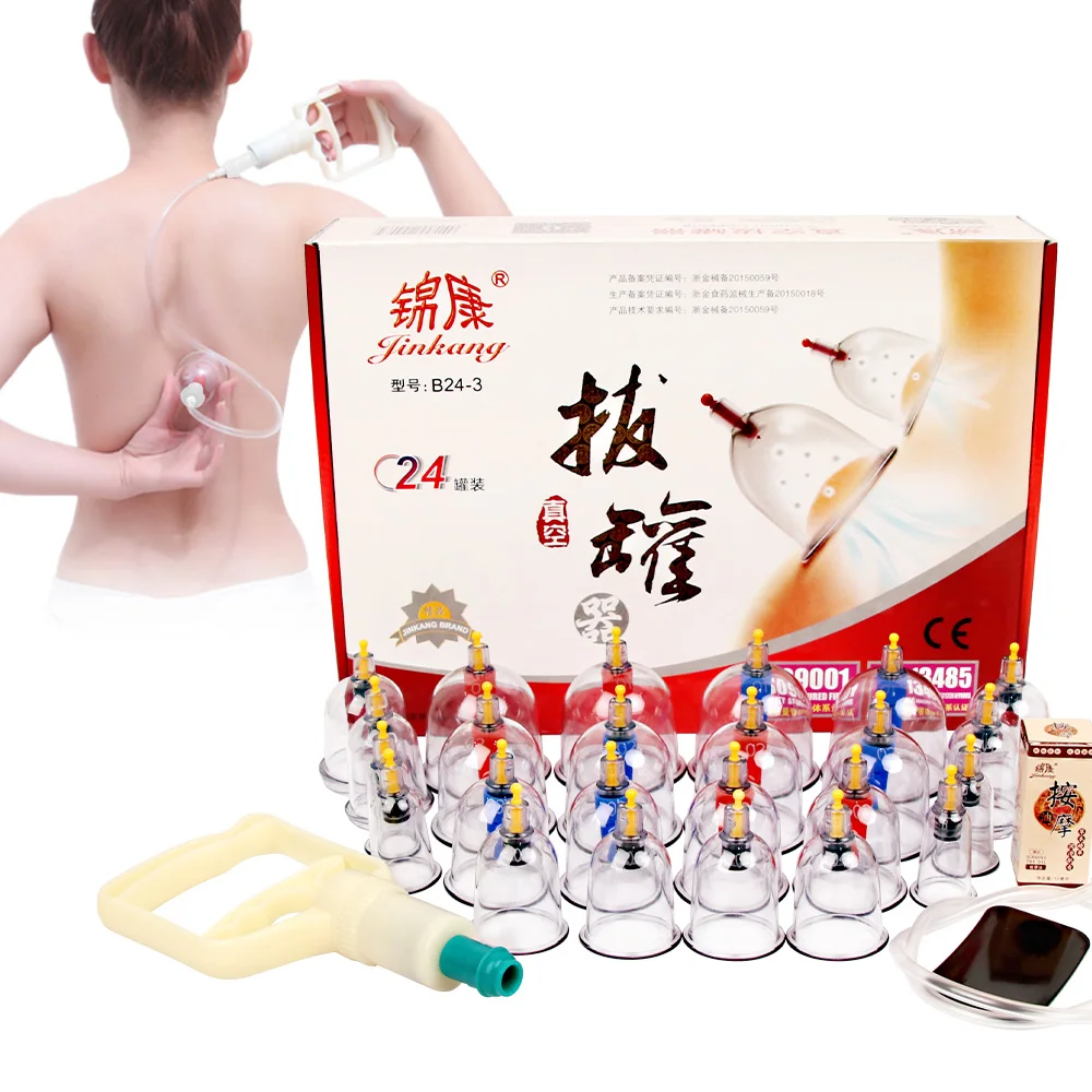 Вакуумный массажер против клееулита китайская медицина 24/32 банок присоски
