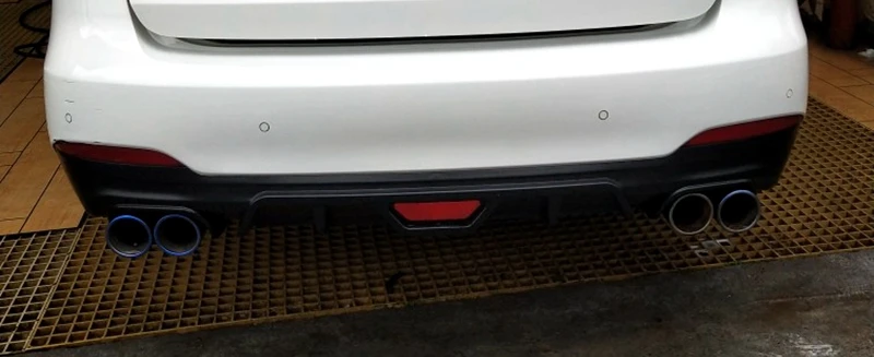 Look Picture Задний бампер протектор двойной диффузор бамперы обвес бампер для Kia Forte K3 - Цвет: Look Picture