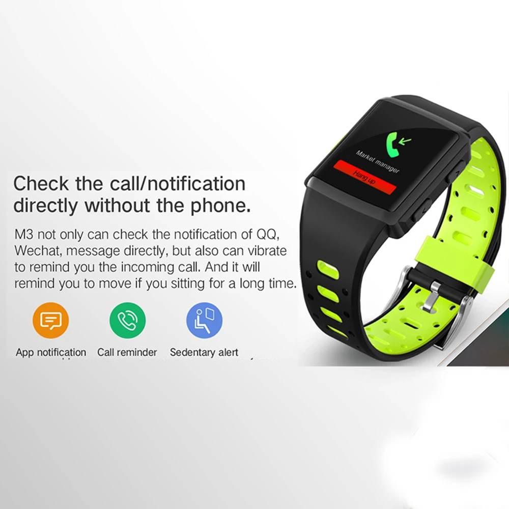 Смарт часы Mixace M3 с сенсорным цветным экраном IP68 пульсометром и GPS|Смарт-часы| |