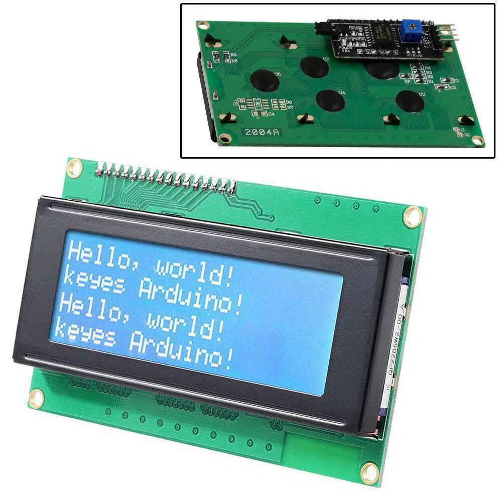 Синий серийный IIC/I2C/TWI 2004 204 20X4 символ ЖК-модуль дисплей для Arduino | Инструменты