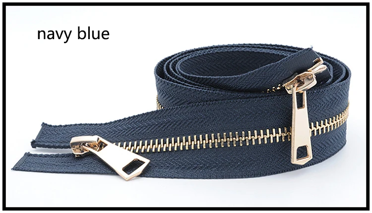 navy blue 2 шт. Meetee 5# металлическая молния 120 см двойные ползунки открывающиеся молнии для шитья пуховая куртка пальто аксессуары для одежды DIY Портной ремесло - Цвет: navy blue