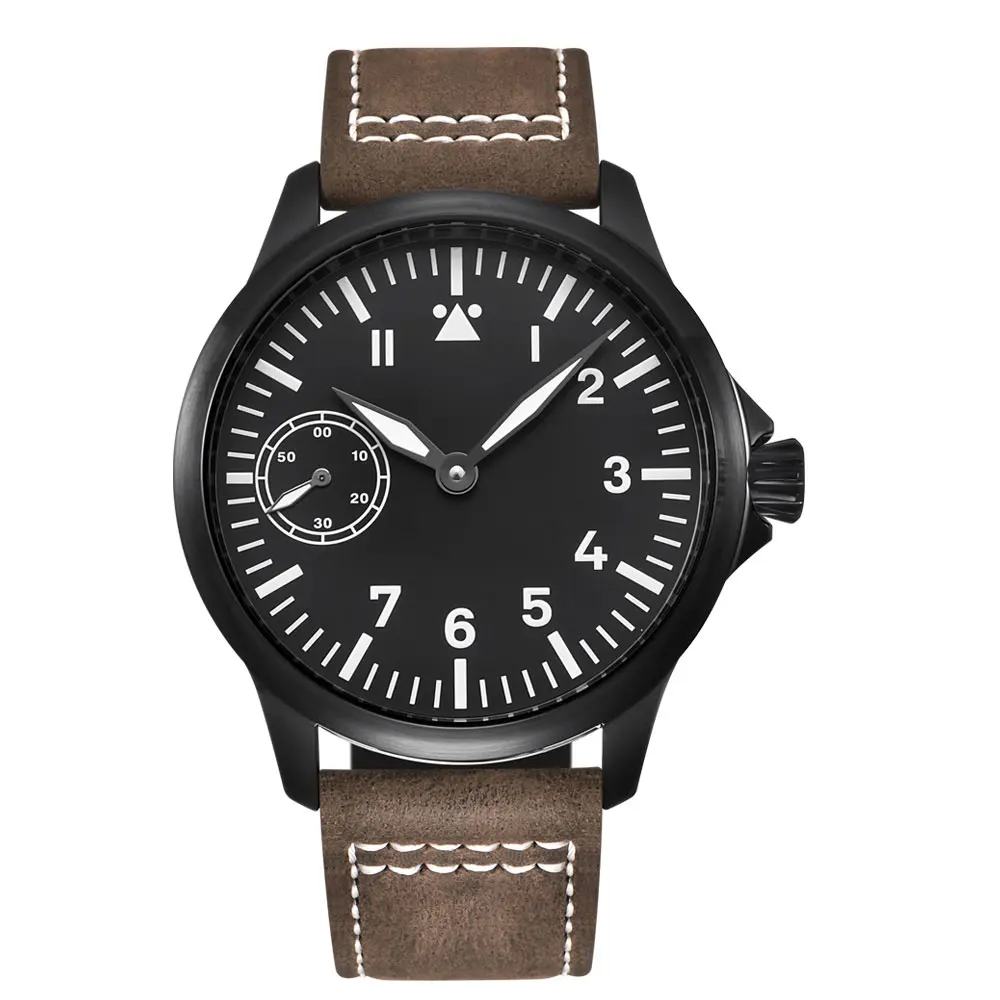 Роскошный бренд Debert45mm сапфировое стекло Мужские механические часы ST3600, 6497 механизм 316L корпус из нержавеющей стали светящийся