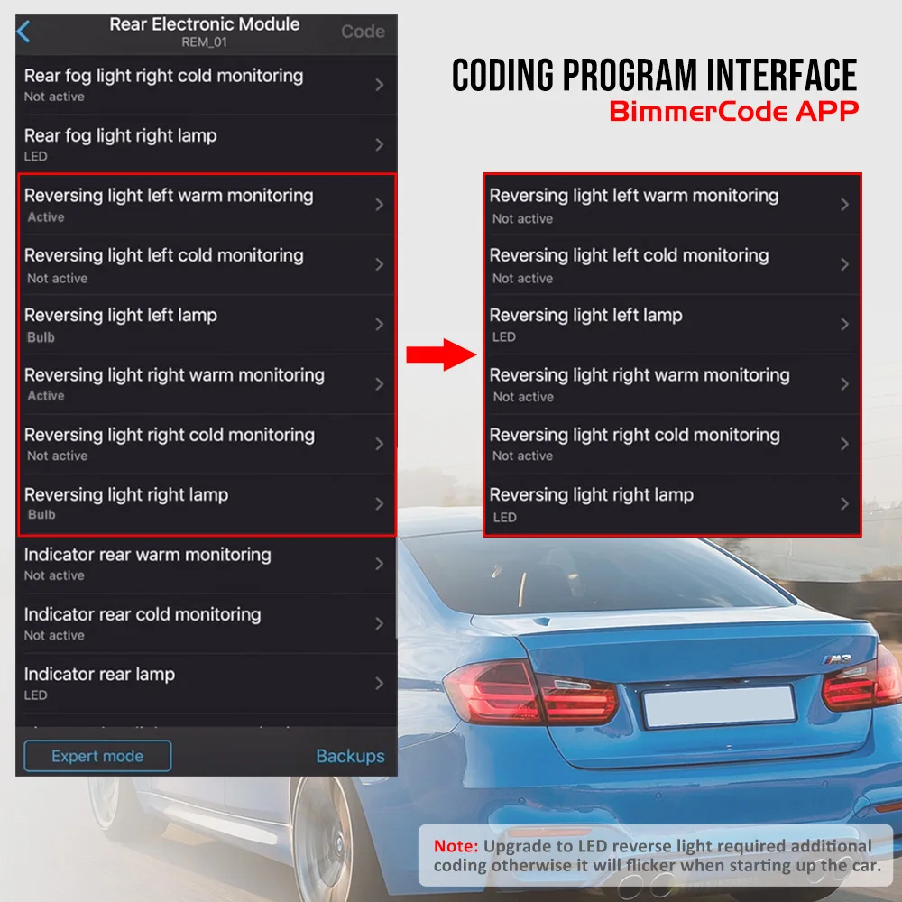 Светодиодсветодиодный лампа для фар заднего хода BMW 5 Series G30 G31 M5 F90 3 F30 F31 F34 M3 F80 Canbus