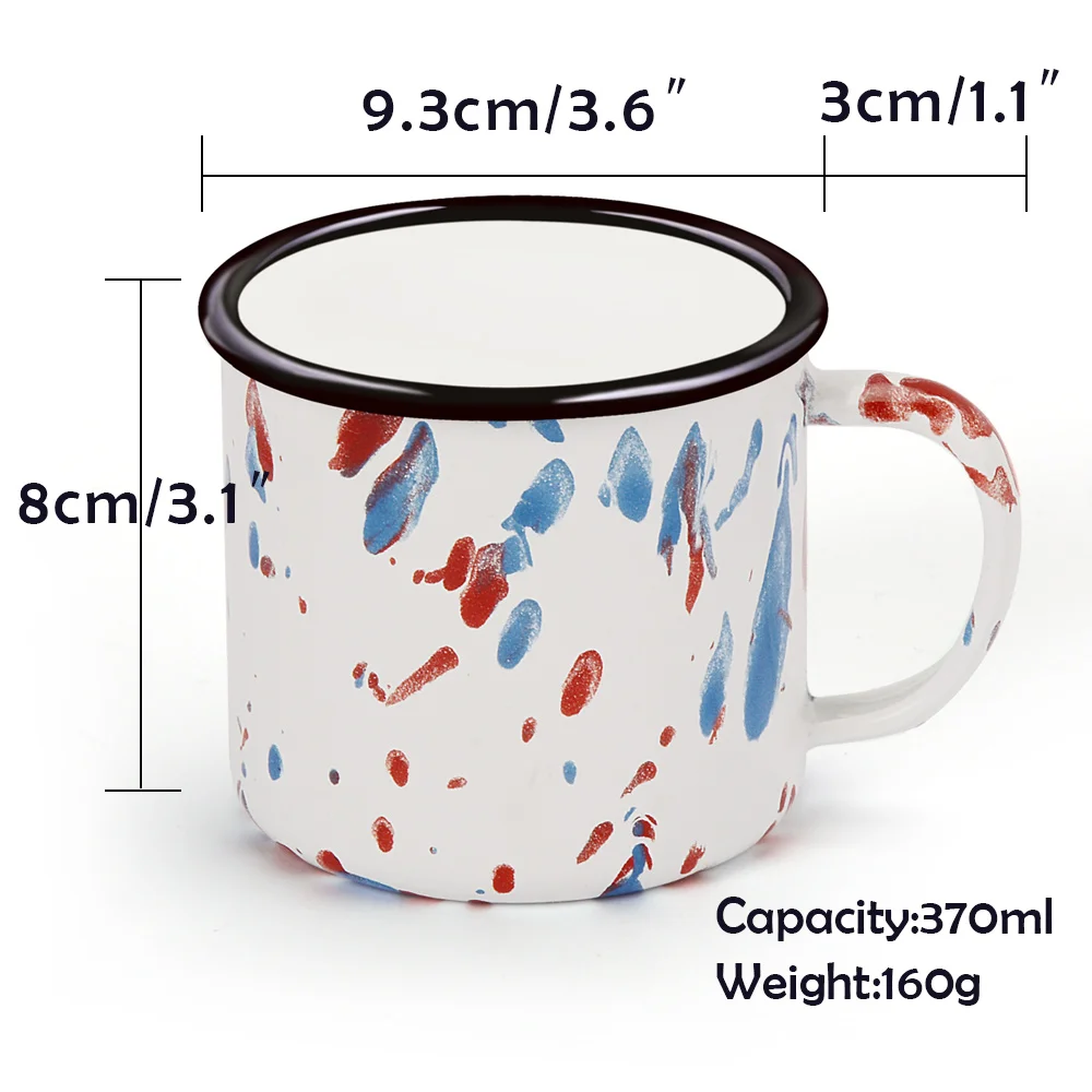 370 мл Классическая Ретро кружка из толстой нержавеющей стали с цветным покрытием