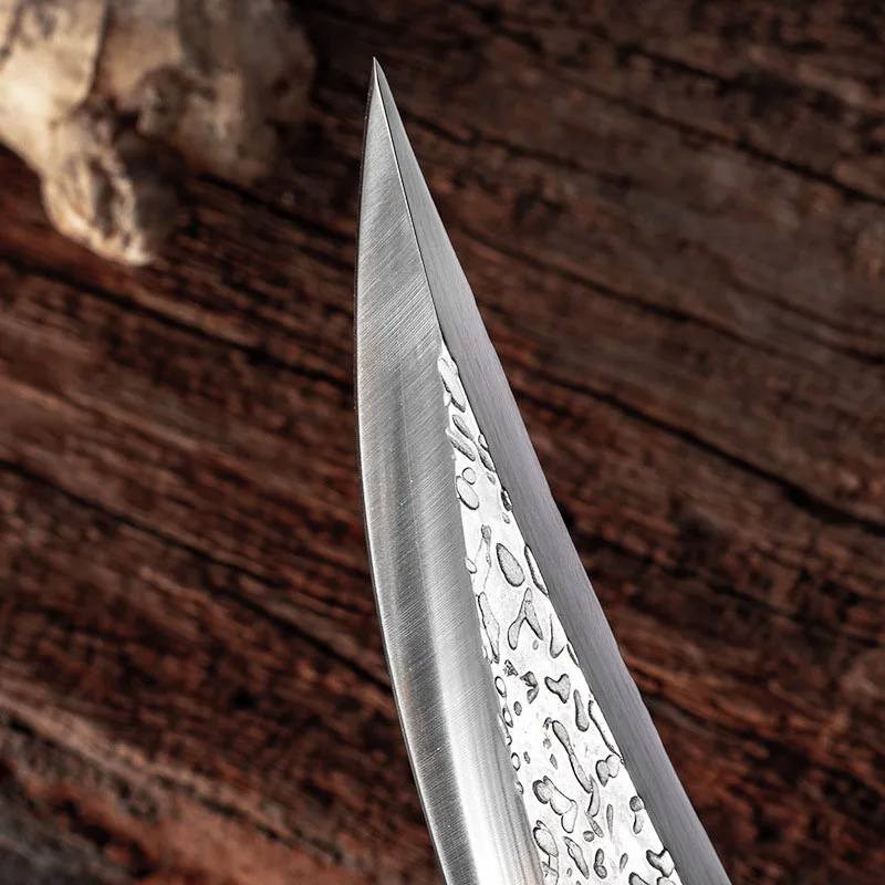 Damask ножи для обвалки 5 дюйма сербский нож с кожаным ножом ручной работы кованый
