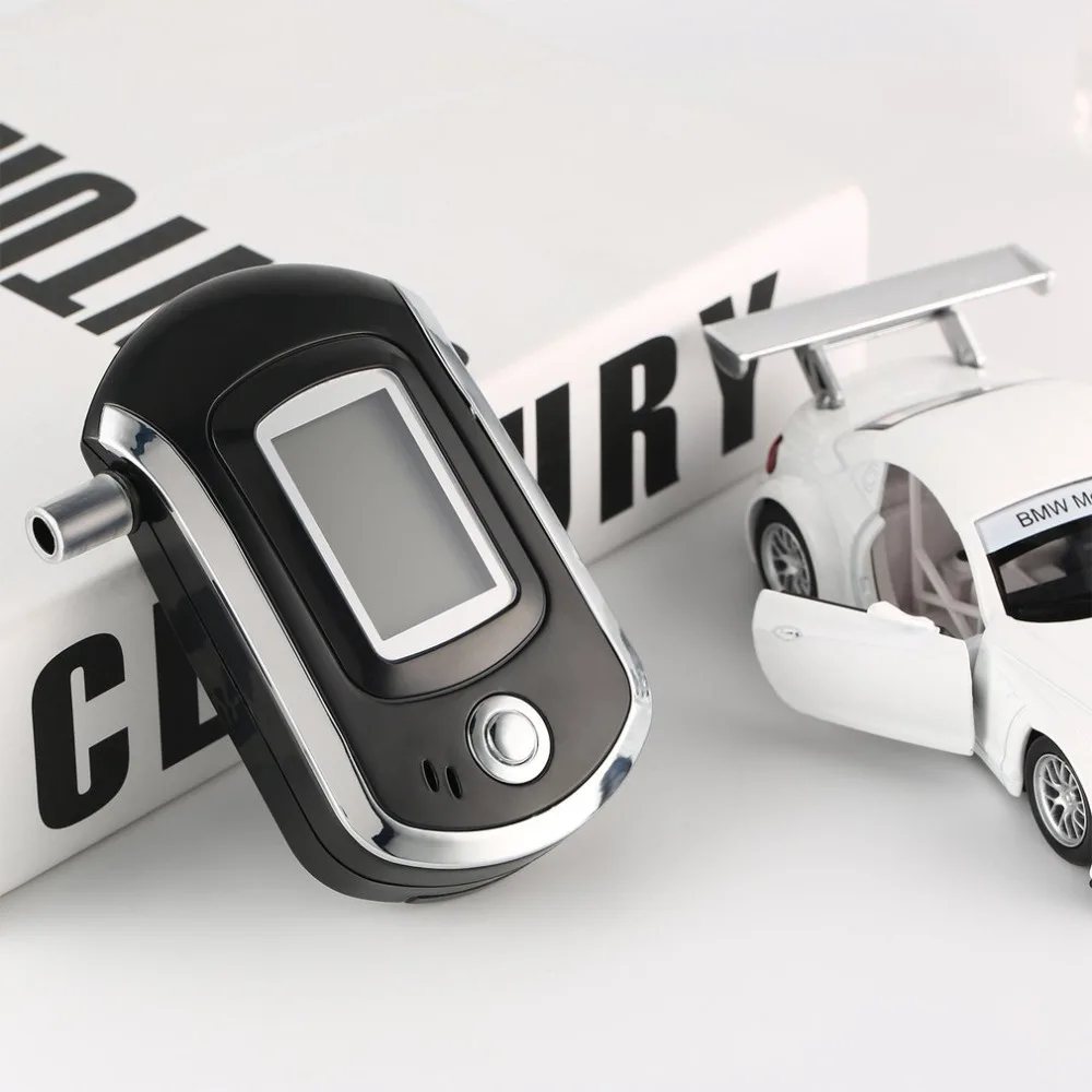 Цифровой алкотестер с ЖК-дисплеем анализатор дыхания 5 мундштуками высокая