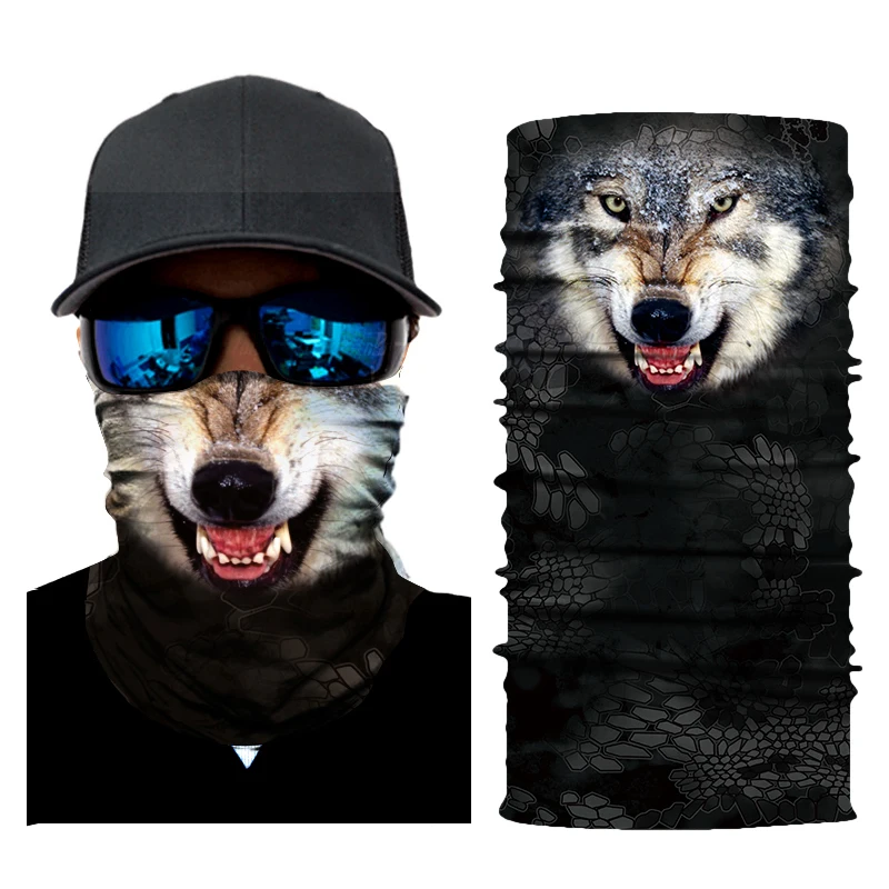 

Seamless Magic Bandana Animal Shark Tiger Neck Warmer Tube Shield Gaiter Scarf Mask Face Headband Snowboard Bicycle Headwear