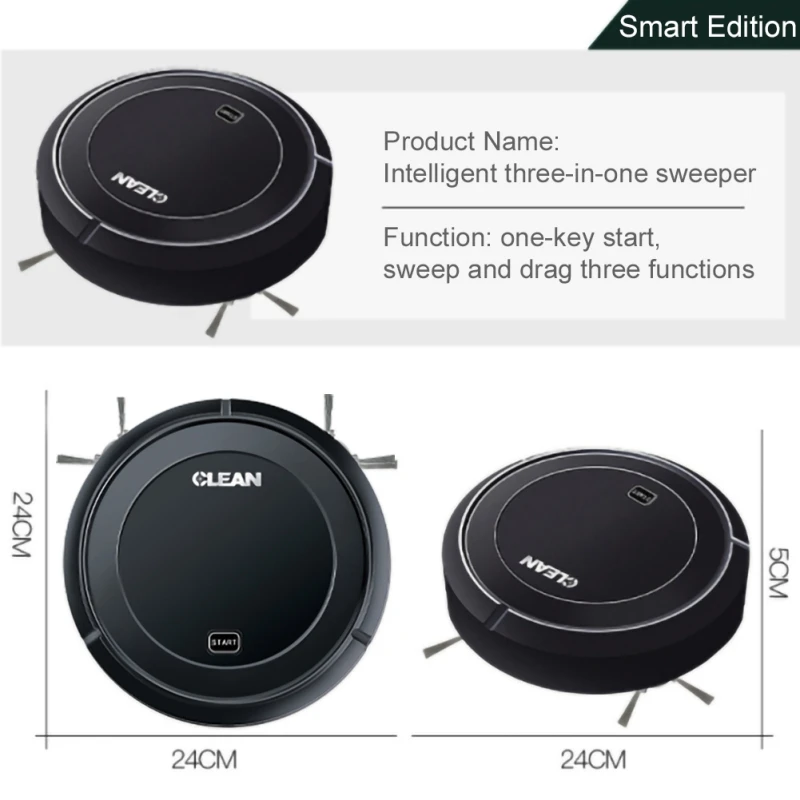 

Three-in-one Automatic Rechargeable Household Intelligent Robot Vacuum Cleaner Sweeping And Mopping Suitable For All Floor Types