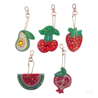 diy keychain fruit watermelon strawberry 5d diamond bag pendant jewelry diamond painting mosaic home decoration handmade gift