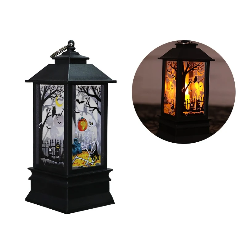 Хэллоуин СВЕТОДИОДНАЯ лампа Свеча на батарейках настольная подвесной