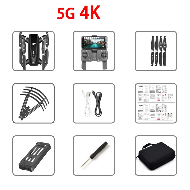 5G 4K WIth Bag S167 WiFi Радиоуправляемый Дрон 4K HD камера антенна Воздушное видео складной Квадрокоптер с камерой и gps позиционирование Дистанционное управление вертолет игрушечный ребенок коптер - Цвет: 5G 4K WIth Bag