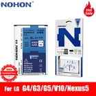 Оригинальный NOHON Батарея для LG G4 G3 G5 V10 Google Nexus 5 BL-53YH BL-51YF BL-42D1F BL-45B1F BL-T9; По-настоящему высокое Ёмкость акумуляторная батарея
