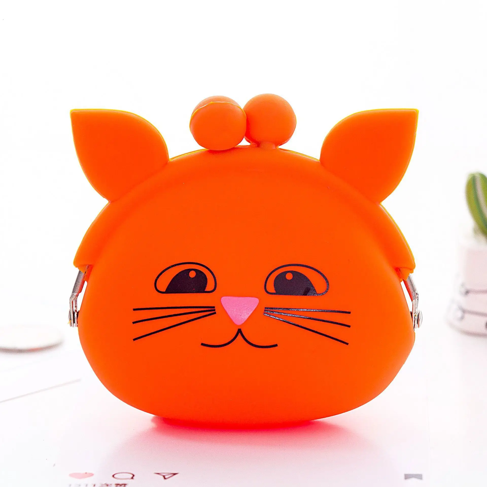 Силиконовый Желейный кошелек для детей с милым мультяшным котом из силикагеля