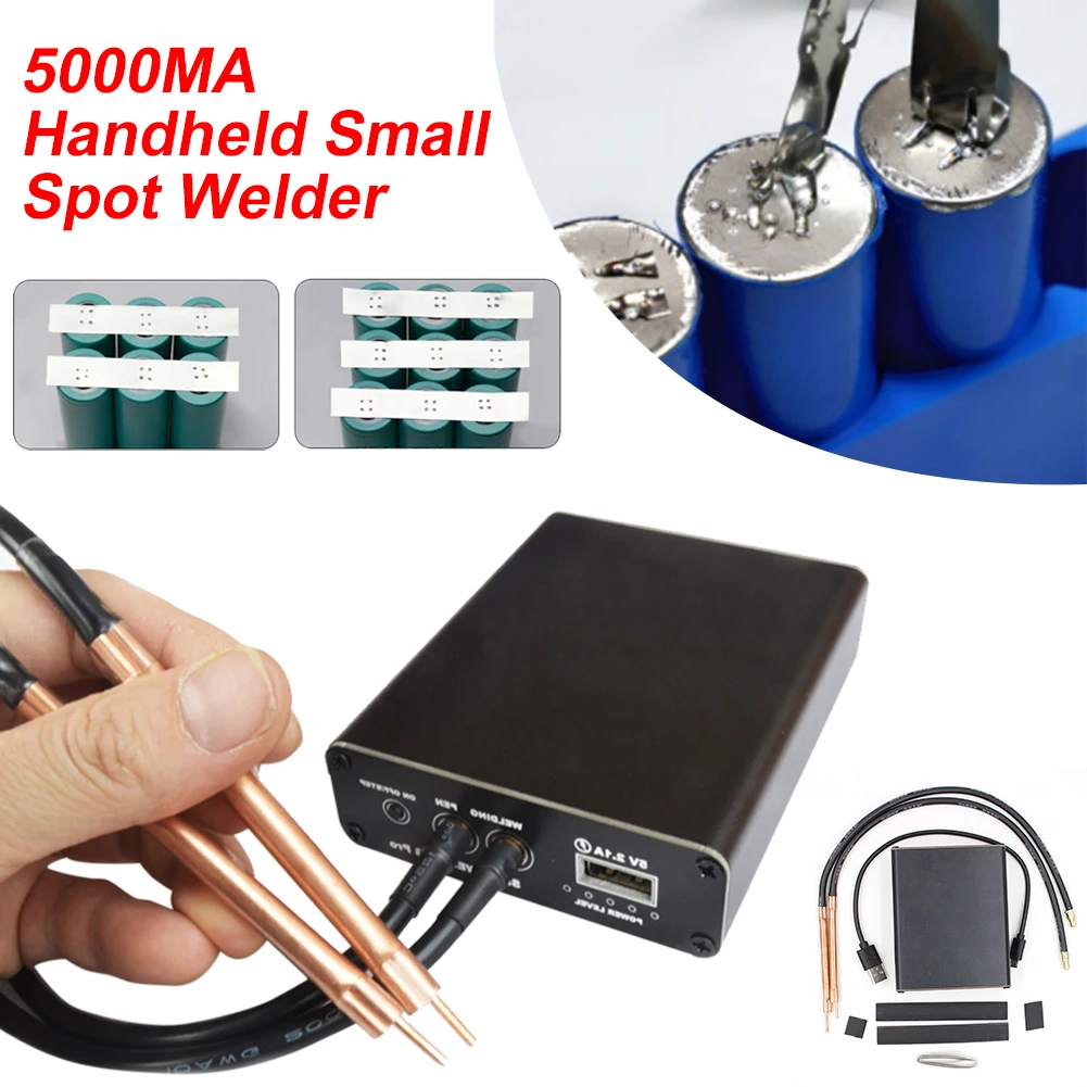 

Mini Spot Welder 5 Gear Adjustable Portable DIY Fast Charge Spot Welding Machine with Welding Pen Nickel Sheet Charging Cable