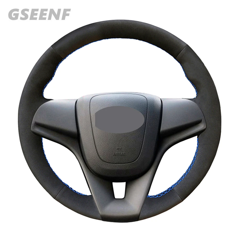 

Car Steering Wheel Cover For Chevrolet Cruze 2008-2015 Aveo Orlando 2009-2015 Holden Cruze 2010 Ravon R4 2016 Black DIY Suede