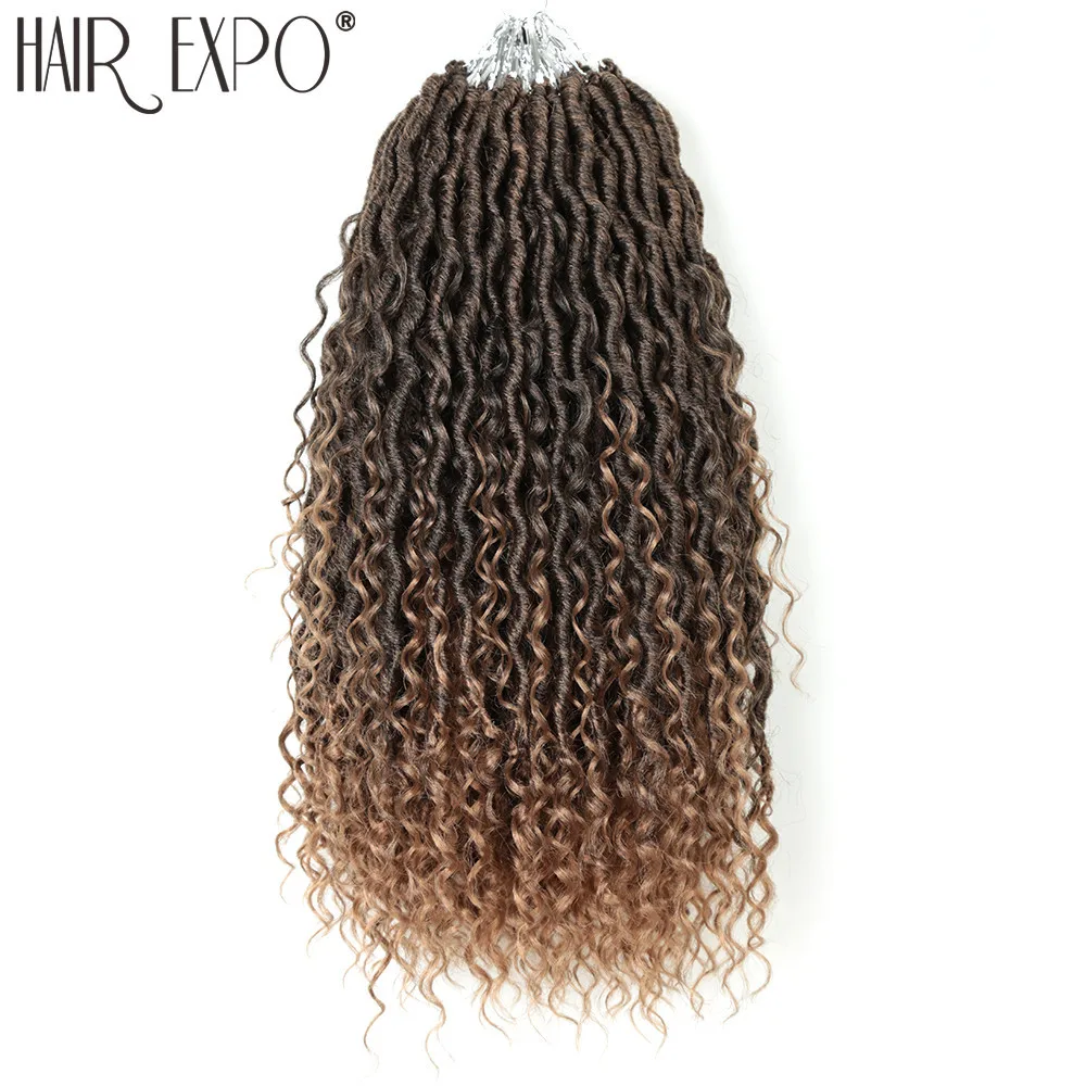 18 дюймовые косички богини Locs мягкие натуральные синтетические волосы для