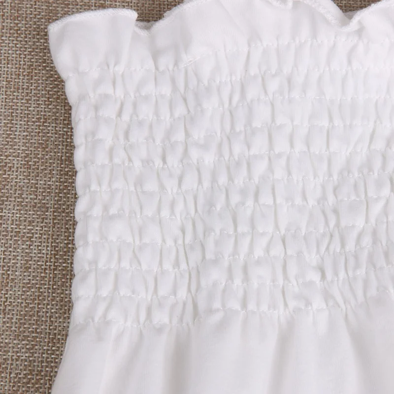 

Newborn Baby Romper Baby Girl Clothes Cotton Sweet Solid White Lace Flying Sleeve Rompers Summer Holiday Princess Clothes 6-24M