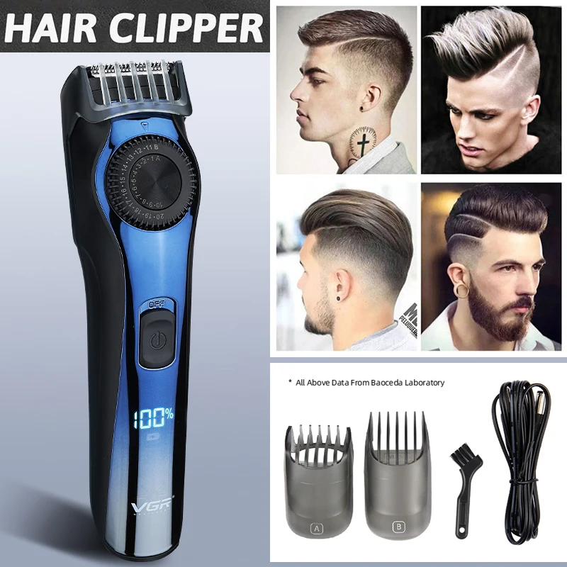 

Professional Hair Clipper Rechargeable Hair Clipper Razor LCD Screen Powerful Hairs Trimmer Cutting Machine Barber Haircut