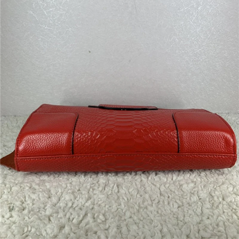 Повседневный клатч из воловьей кожи с крокодиловым узором женская сумка на плечо