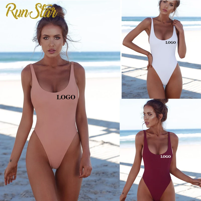 Пользовательский логотип Badmode Vrouwen бикини сексуальное боди Een Stuk Badpak пляжная