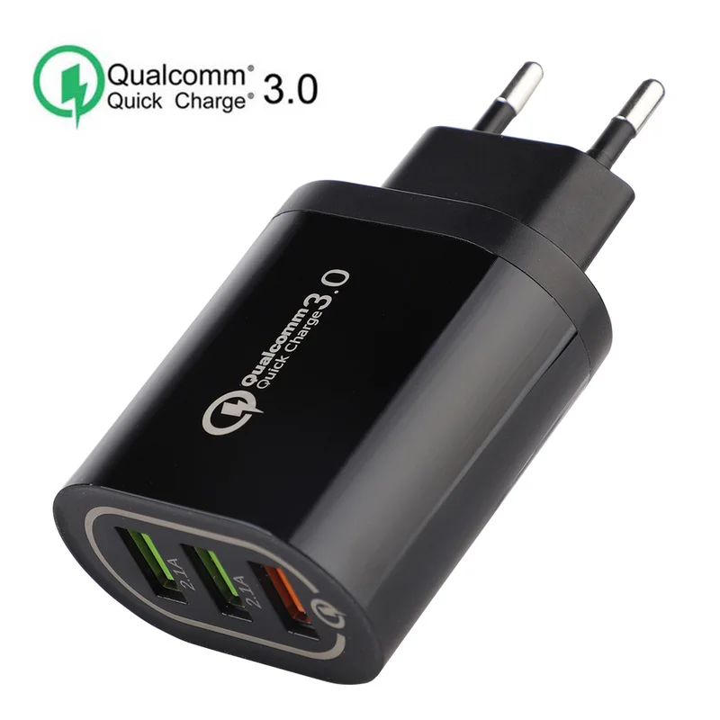 3 USB зарядное устройство QC3.0 Быстрая зарядка настенное зарядное устройство адаптер для мобильного телефона ЕС вилка Универсальное зарядное устройство для мобильного телефона s для Xiaomi