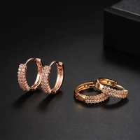 new design cz zircon crystal small circle huggie hoop earrings for women piercing ear buckle fine fashion jewelry brincos
