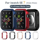 Защитный чехол из поликарбоната для iWatch 7, матовый чехол-бампер 45 мм 41 мм, аксессуары для Apple Watch серии 7