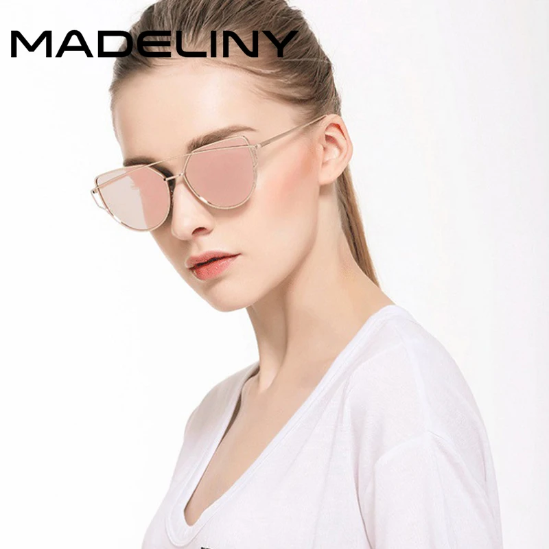 Женские и мужские солнцезащитные очки MADELINY кошачий глаз роскошные брендовые