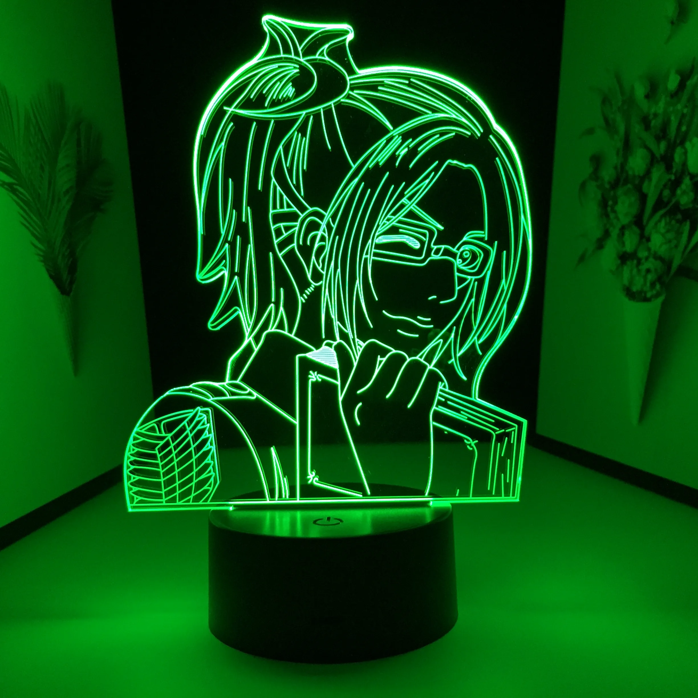 

Hange Zoe Remote Anime Attack on Titan 3D Light Hange Zoe Lamp for Birthday Gift Home Decor Manga Attack on Titan LED Night Lamp