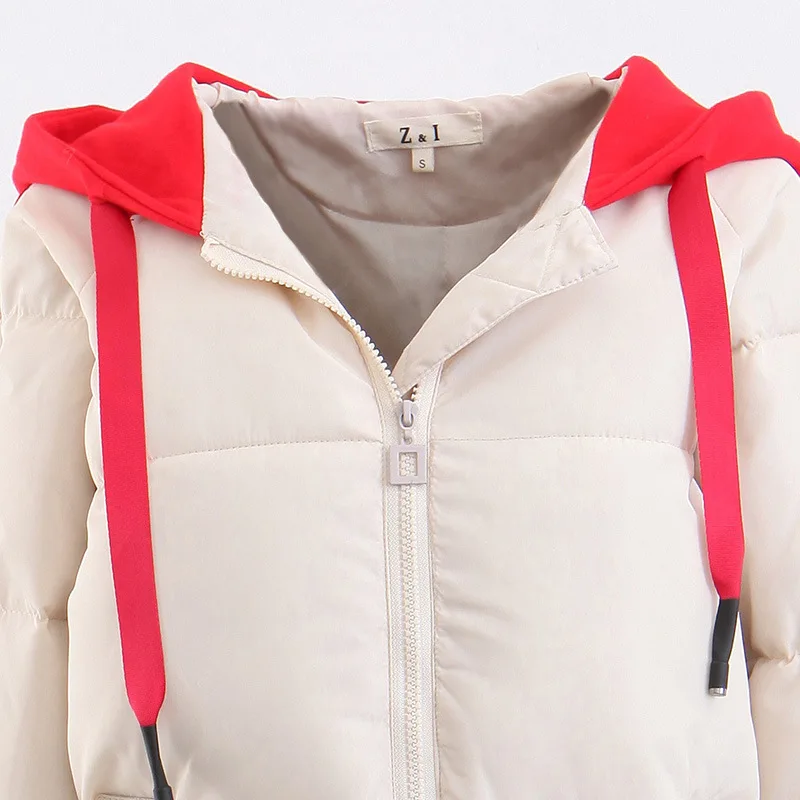 Genayooa/Высококачественная женская утепленная парка с капюшоном в стиле пэчворк