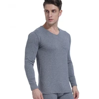 men undershirts velvet seamless v neck underwear long sleeve autumn winter thermal basic shirts tops plus size loungewear tee