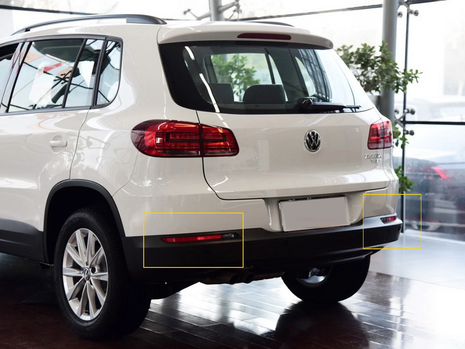 ANGRONG 2x красный задний бампер стопорный тормозной отражатель в сборе для Volkswagen Tiguan