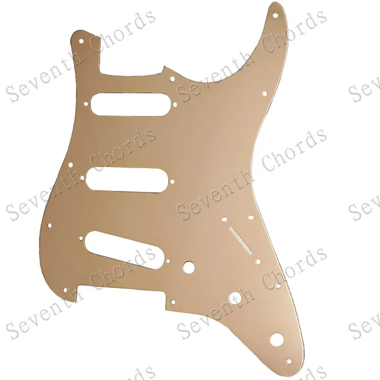 metall aluminium 11 löcher sss gitarre schlagbrett anti scratch platte für st fd elektrische gitarre gold bronze free global shipping