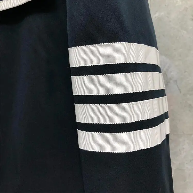 Модная брендовая ветровка TB THOM осенне-зимнее мужское длинное пальто с отложным