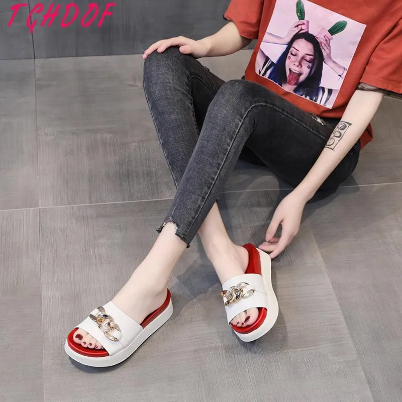 TGHDOF Sandals Female Summer House Women's Fashion Casual Korean Sandal Soft Home And Comfort Beach Flat Slippers For Women 40