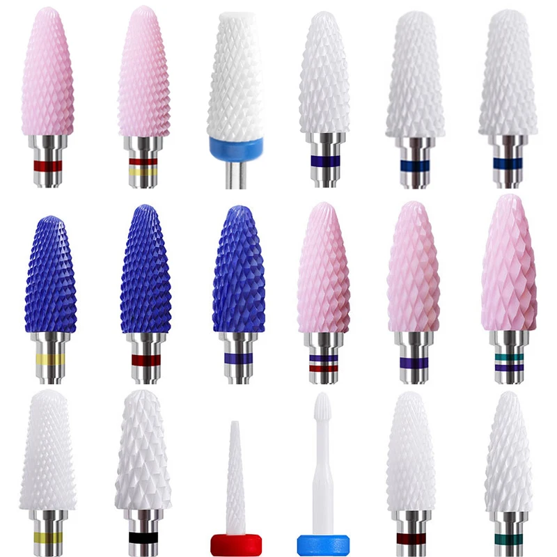 Керамические сверла для ногтей 1 шт. вращающаяся фреза маникюра и педикюра