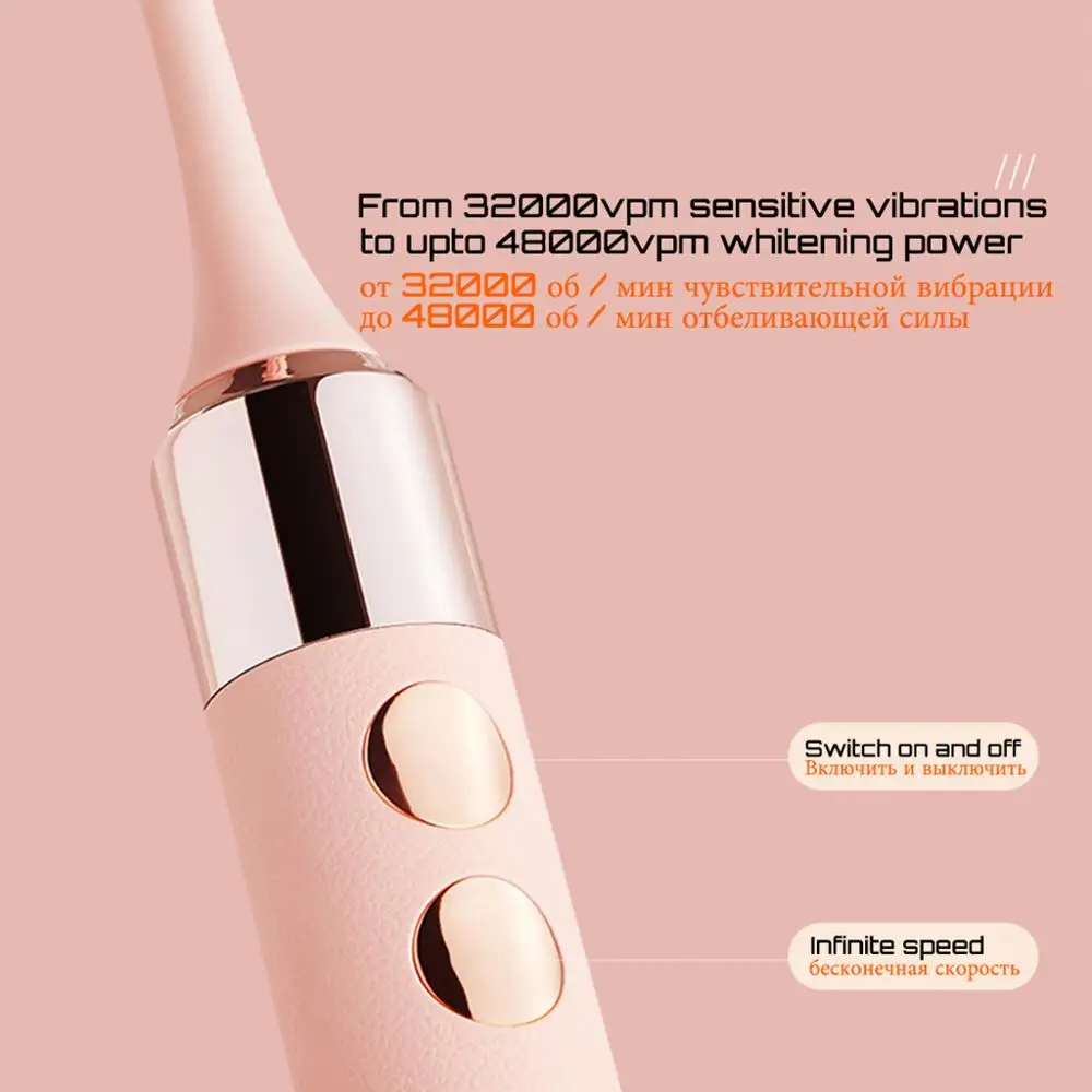 Ультразвуковая электрическая зубная щетка для зубных щёток продажи с 4 щетина