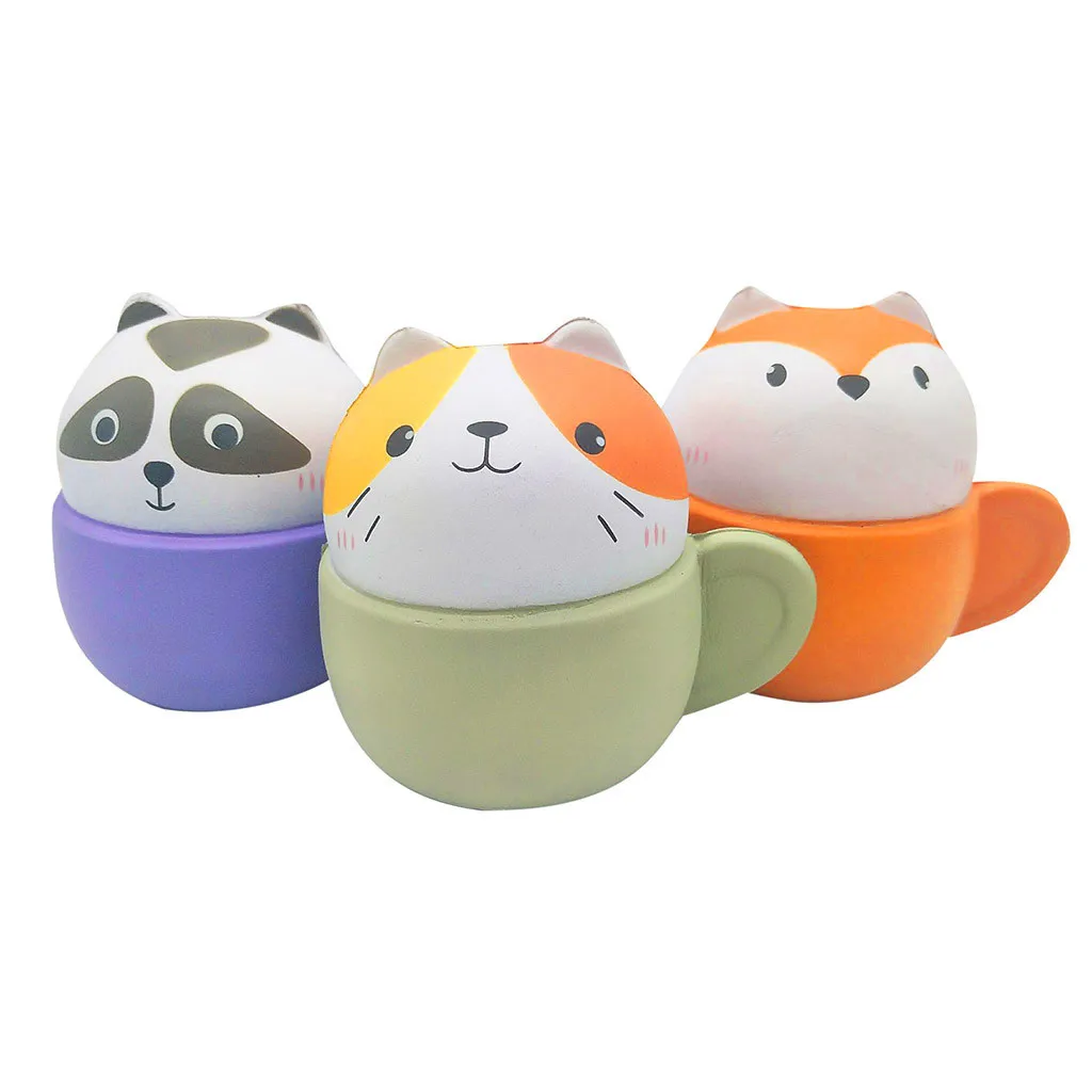 Медленно восстанавливающая форму и милая чашка в виде животного комбинированная