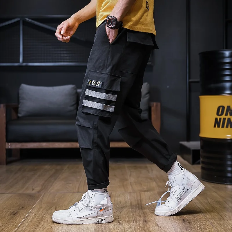 Hot Sale Men Joggers Hip Hop Harem Streetwear Pants Casual Trousers Popular Cargo Male Thin Sweatpants Summer Cool Fashion | Мужская
