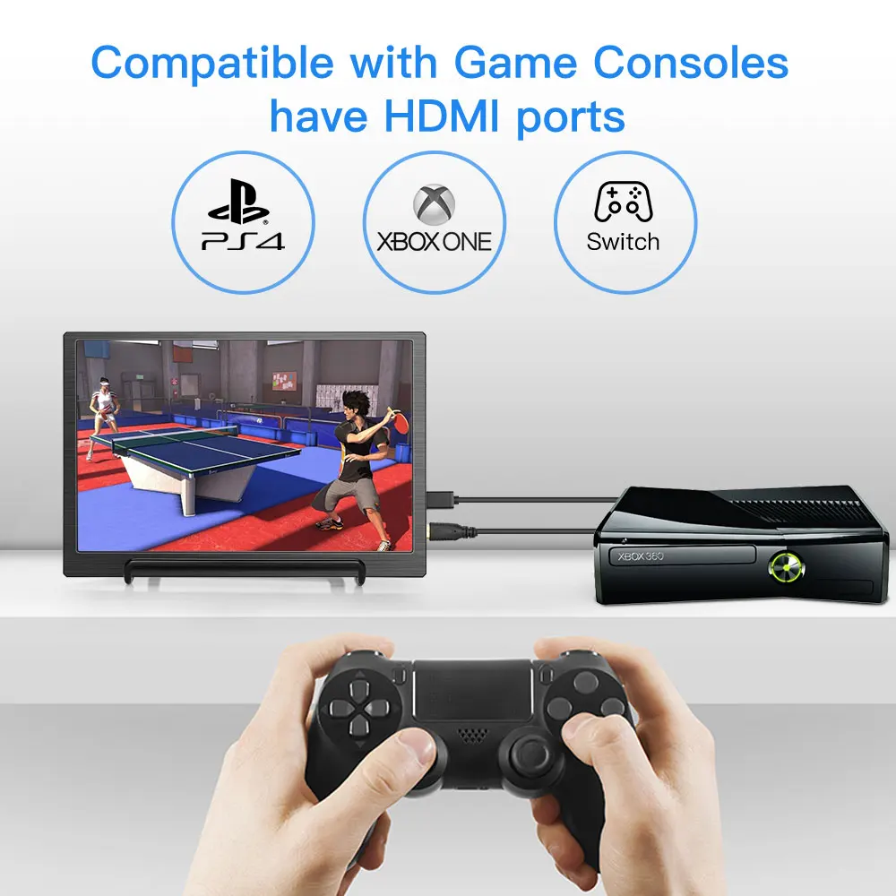 Eyoyo EM08H IPS портативный монитор HDMI Тип USB C ЖК экран 8 9 дюйма ПК PS4 Xbox 360 1920X1200 дисплей